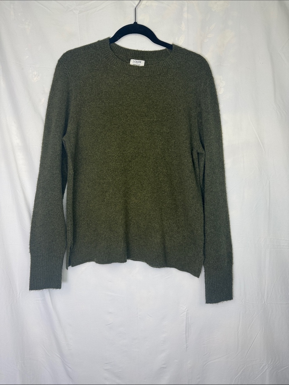 J. Crew Men's Olive Crewneck Sweater